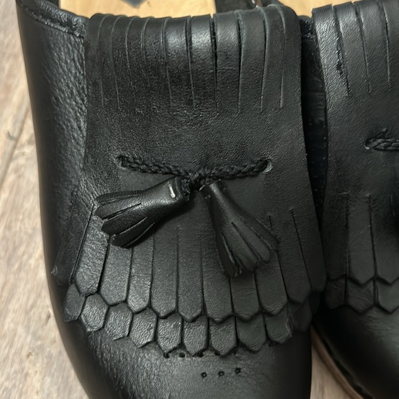 NO. 6 STORE Wooden Leather CLOGS with Tassels Size 37 handmade by Sven - Picture 3 of 16